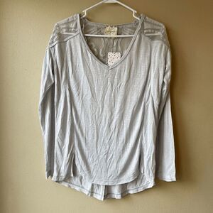 Free People Gatsby Top in Dove Size Small